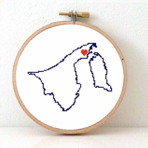 Brunei kaart kruissteek patroon