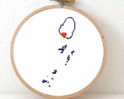 Saint Vincent and the Grenadines map cross stitch pattern