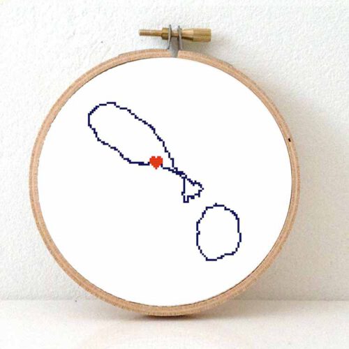 Saint kitts and nevis map cross stitch pattern