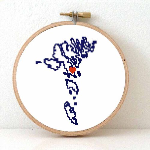 Faeröer kaart kruissteek patroon