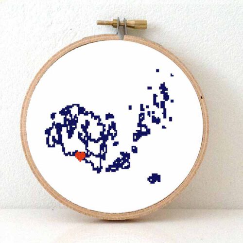 Aland kaart kruissteek patroon