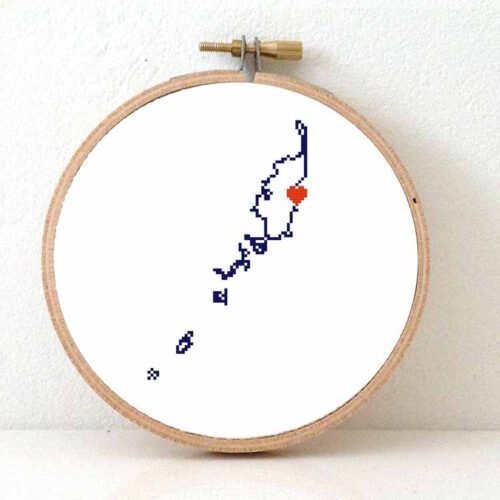 Palau kaart kruissteek patroon