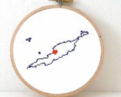Anquillia map cross stitch pattern