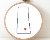 canada Sakatchewan map cross stitch pattern