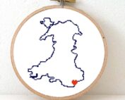 stitchamap - wales cross stitch pattern map