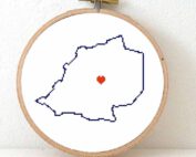Vatican City map cross stitch pattern
