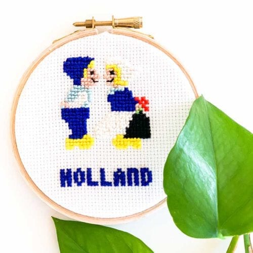 Kussend stel kruissteek pakket