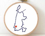 Noord-Holland map cross stitch pattern