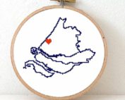 Zuid Holland map cross stitch pattern