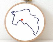 Groningen map cross stitch pattern