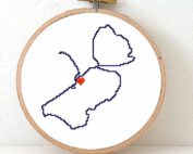 Flevoland map cross stitch pattern