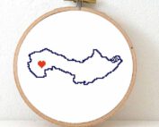 Zeeuws-Vlaanderen map cross stitch pattern