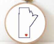 Stitchamap - Canada - Manitoba cross stitch pattern