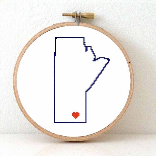 Stitchamap - Canada - Manitoba kruissteek patroon