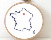 Stitchamap france cross stitch pattern