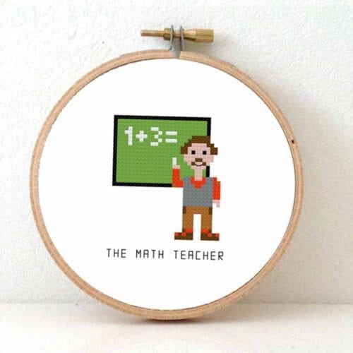 wiskundedocent kruissteek patroon