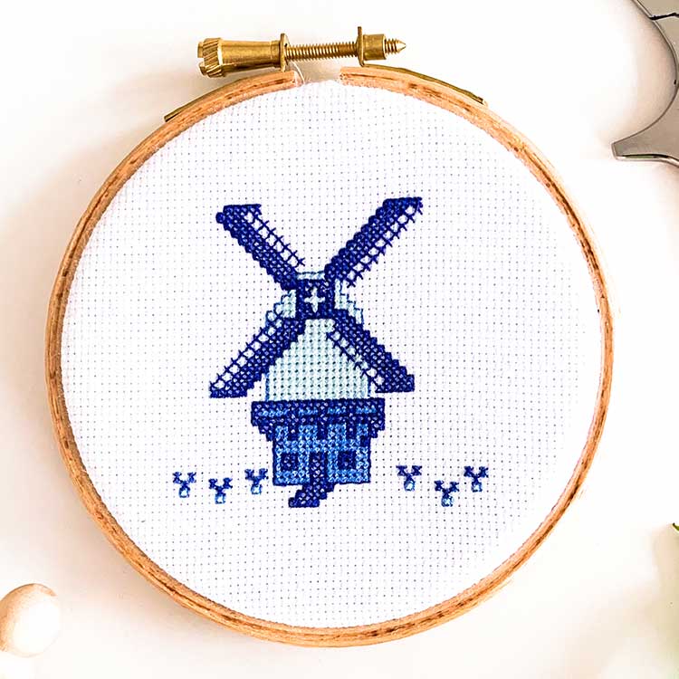 windmolen kruissteek borduurpakket