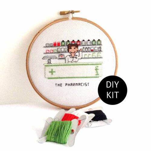 apothekeres kruissteek borduurpakket cadeau-idee