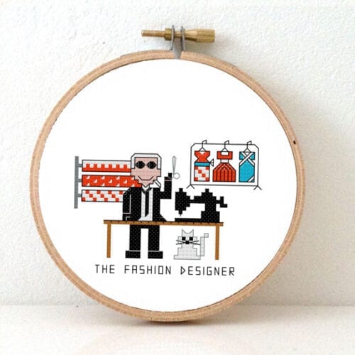 modeontwerper kruissteek patroon