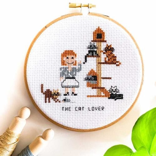 kattenliefhebber kruissteek borduurpakket