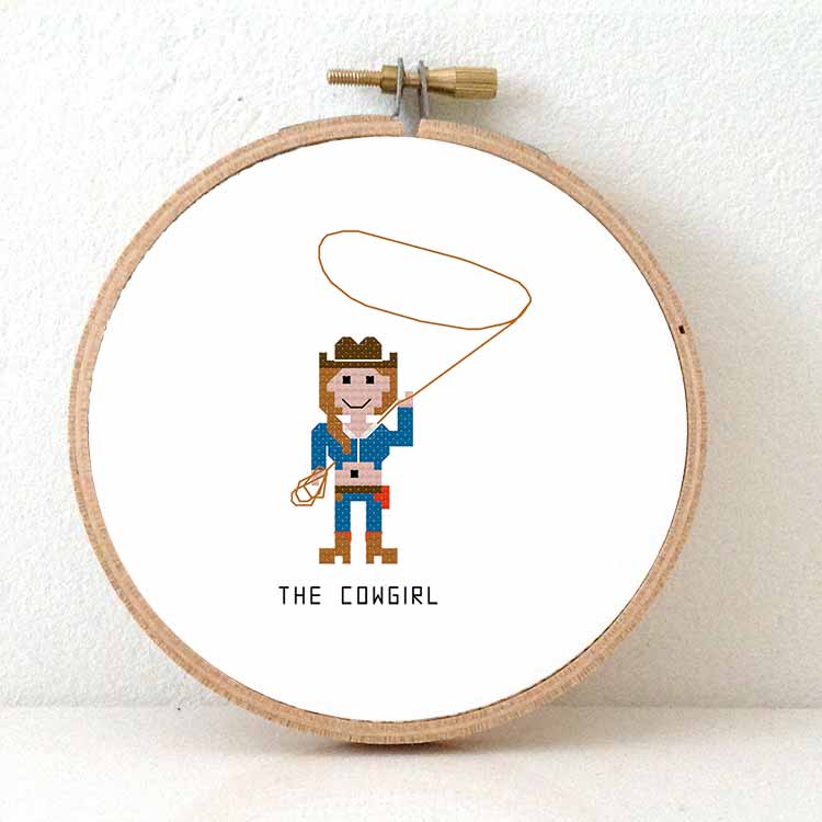 cowgirl kruissteek patroon voor beginners
