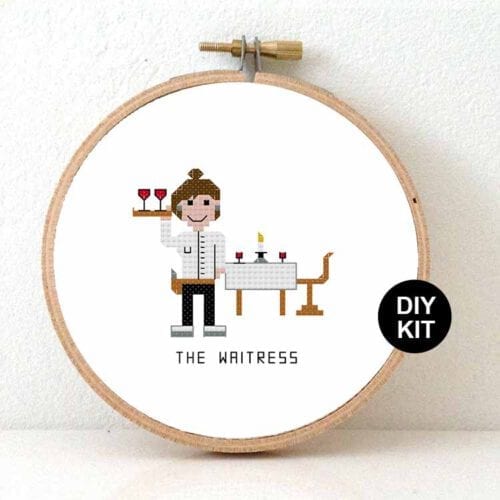 serveerster kruissteek borduurpakket