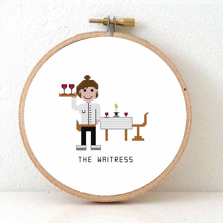 serveerster kruissteek patroon