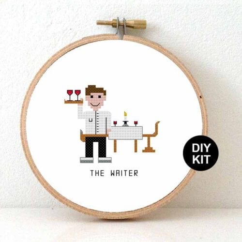 man ober kruissteek borduurpakket