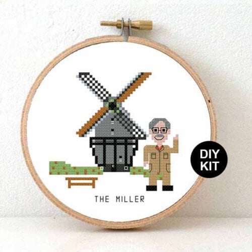 man molenaar kruissteek borduurpakket