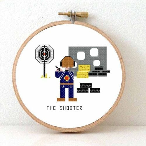 cadeau voor schutter kruissteek patroon