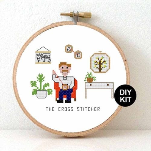 man kruissteek borduurder meme kruissteek borduurpakket