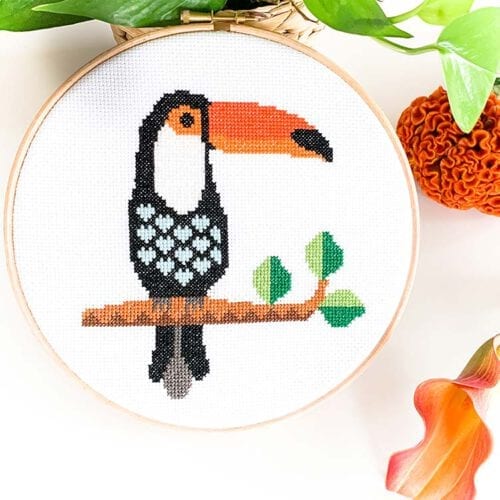 Toekan kruissteek patroon