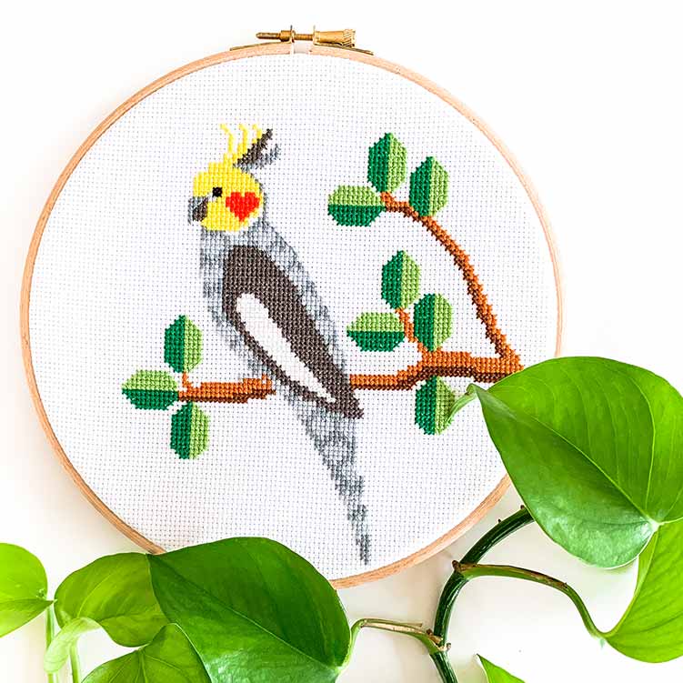 Valkparkiet kruissteek borduurpakket