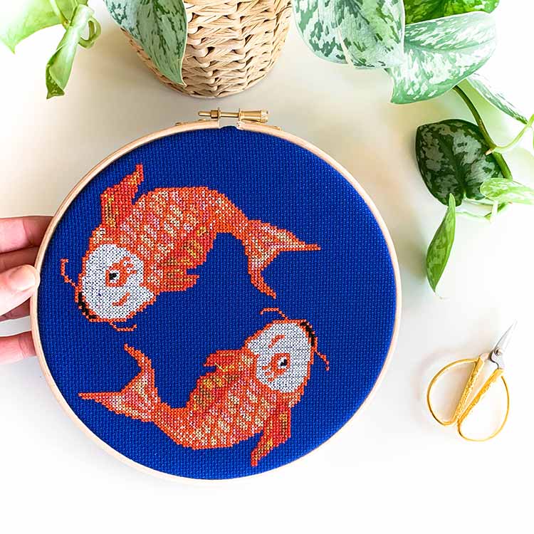 Koi vissen kruissteek borduurpakket
