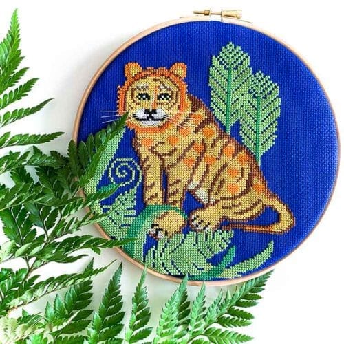 Tijger kruissteek borduurpakket