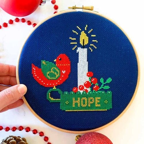 Hope christmas cross stitch kit