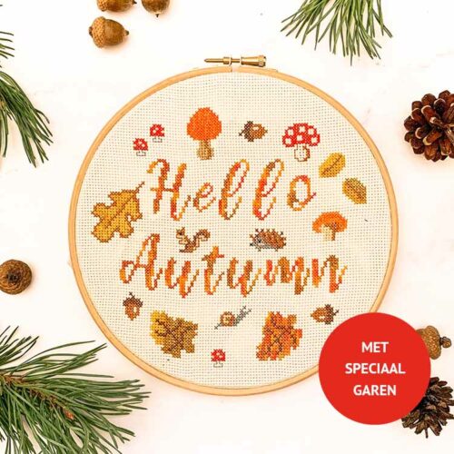 Hello autumn borduurpakket met variegated borduurgaren