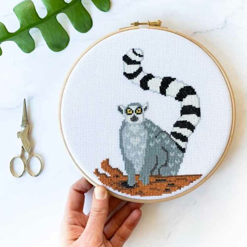 ringstaartmaki borduurpakket