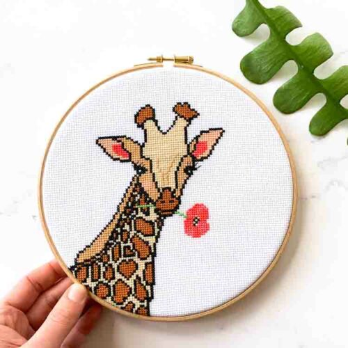 giraffe borduurpakket