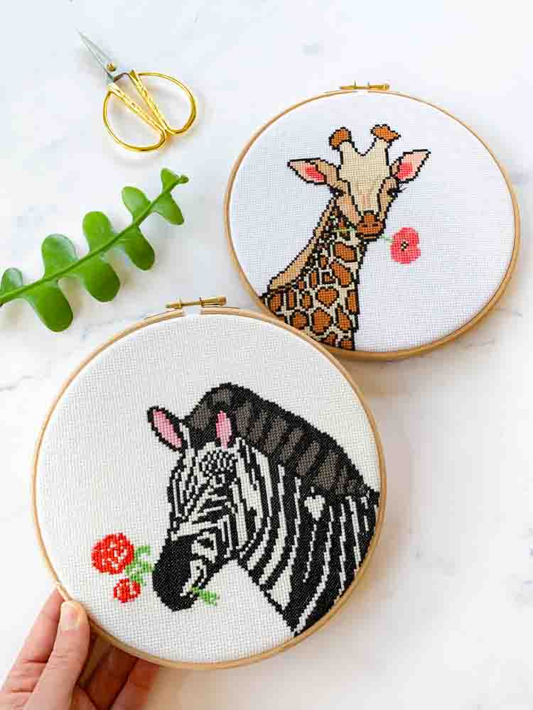 zebra cross stitch kit animals for beginners-7