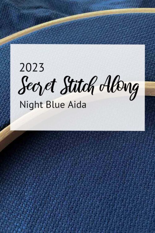 secret stitch along 2023 night blue cross stitch project