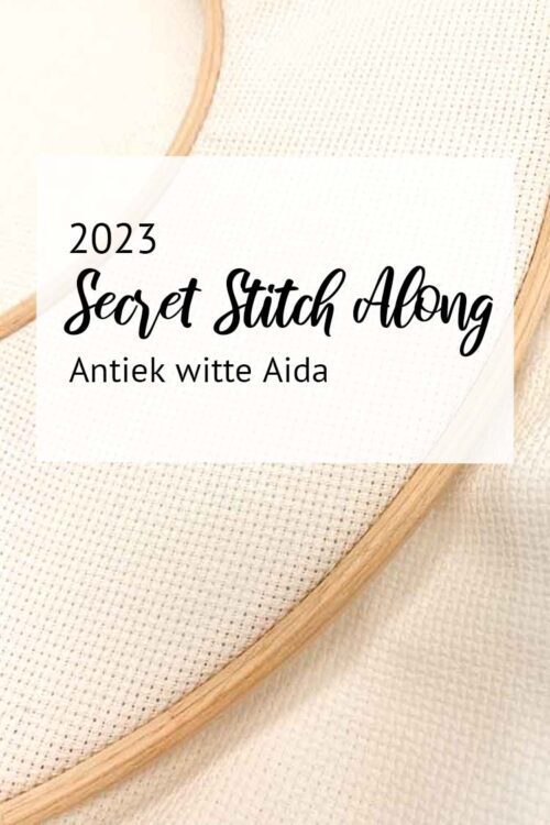 Antiek witt aida secret stitch along 2023 Studio Koekeok