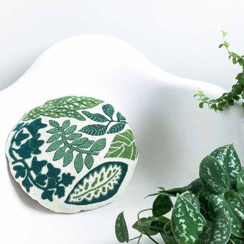 14922 botanical cushion punch needle kit