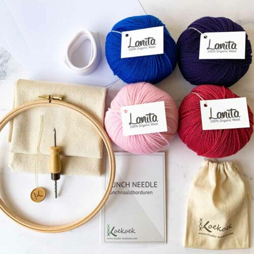 bright blend fine adjustable punch needle starter kit for beginners