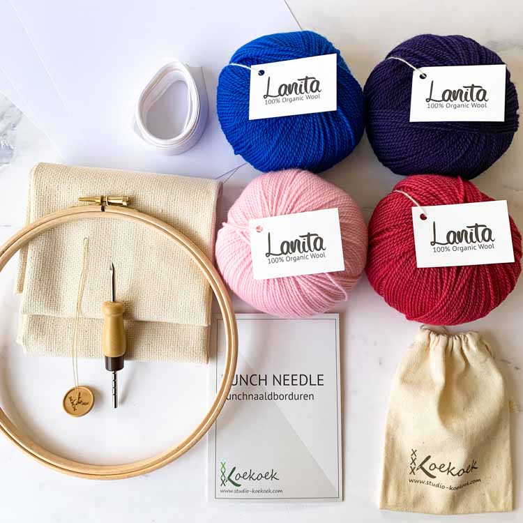 bright blend fine adjustable punch needle starter kit for beginners