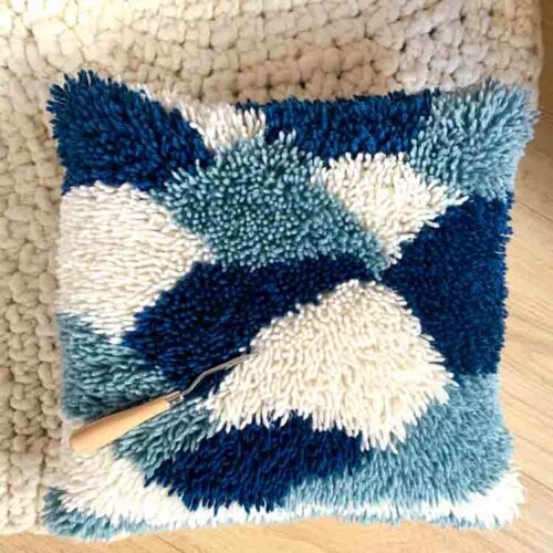 latch hook cushion kit rug making kit for beginners