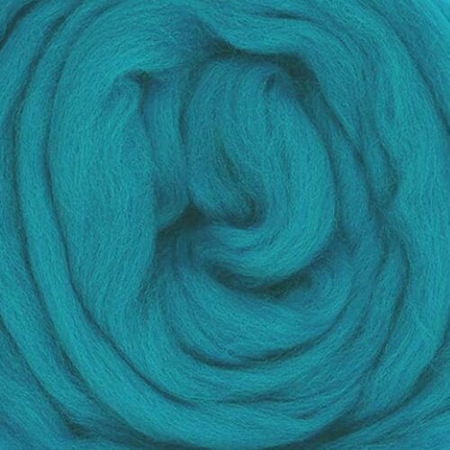 Turquoise eco wool roving