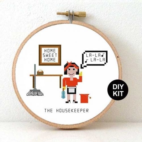 Huishoudster kruissteek borduurpakket