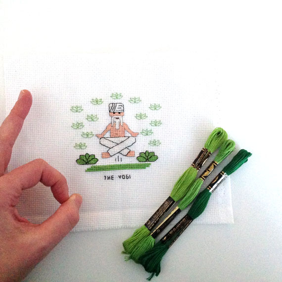 2 x Yogi (m/v) kruissteek borduurpatroon - Afbeelding 4