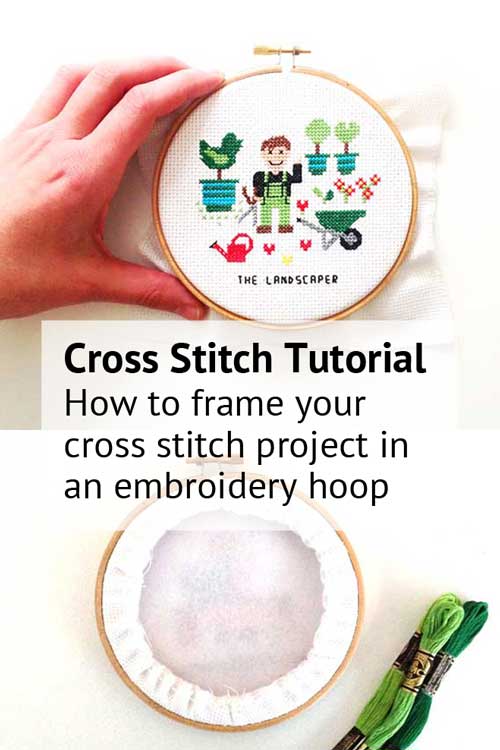 how to frame your cross stitch in an embroidery hoop instructions